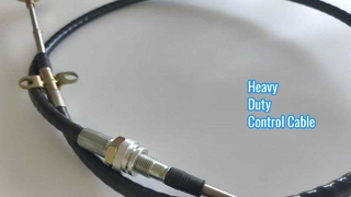 থ্রেডেড বাল্কহেড এবং রড এন্ড সহ হেভি-ডিউটি ​​পুশ-পুল কন্ট্রোল কেবল