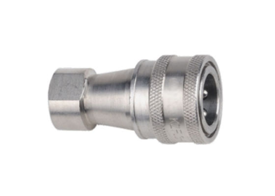 ISO7241B SS ওপেন ক্লোজ টাইপ হাইড্রোলিক কুইক কাপলার বিএসপি থ্রেড