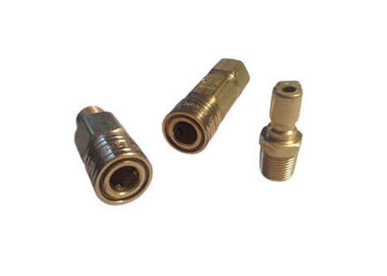 1/4 'ব্রাস দ্রুত মুক্তি বায়ু সংযোগকারী Pneumatic দ্রুত সংযোগকারী