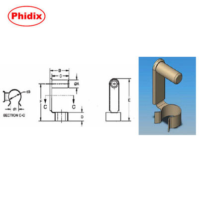 গ্যাস স্প্রিং কার্বন ইস্পাত clevis বিভিন্ন মাত্রা