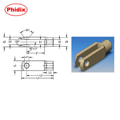 গ্যাস স্প্রিং কার্বন ইস্পাত clevis বিভিন্ন মাত্রা
