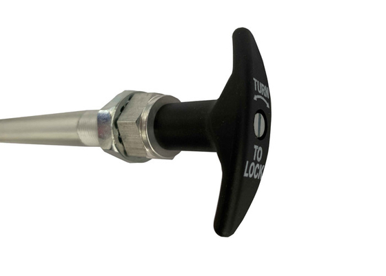 IATF16949 1500MM ব্ল্যাক টুইস্ট লক টি-হ্যান্ডেল সহ মেকানিক্যাল কন্ট্রোল ক্যাবল