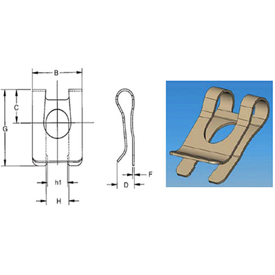 জিংক প্লাস্টিক স্টেইনলেস স্টীল Clevis পিন লন / বাগান জন্য নিরাপত্তা fasteners